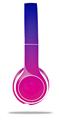 WraptorSkinz Skin Decal Wrap compatible with Beats Solo 2 WIRED Headphones Smooth Fades Hot Pink Blue Skin Only (HEADPHONES NOT INCLUDED)