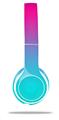 WraptorSkinz Skin Decal Wrap compatible with Beats Solo 2 WIRED Headphones Smooth Fades Neon Teal Hot Pink Skin Only (HEADPHONES NOT INCLUDED)