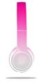 WraptorSkinz Skin Decal Wrap compatible with Beats Solo 2 WIRED Headphones Smooth Fades White Hot Pink Skin Only (HEADPHONES NOT INCLUDED)