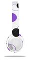 WraptorSkinz Skin Decal Wrap compatible with Beats Solo 2 WIRED Headphones Lots of Dots Purple on White Skin Only (HEADPHONES NOT INCLUDED)