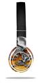 WraptorSkinz Skin Decal Wrap compatible with Beats Solo 2 WIRED Headphones Chrome Skull on Fire Skin Only (HEADPHONES NOT INCLUDED)