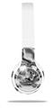 WraptorSkinz Skin Decal Wrap compatible with Beats Solo 2 WIRED Headphones Chrome Skull on White Skin Only (HEADPHONES NOT INCLUDED)