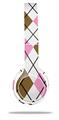 WraptorSkinz Skin Decal Wrap compatible with Beats Solo 2 WIRED Headphones Argyle Pink and Brown Skin Only (HEADPHONES NOT INCLUDED)