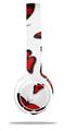 WraptorSkinz Skin Decal Wrap compatible with Beats Solo 2 WIRED Headphones Butterflies Red Skin Only (HEADPHONES NOT INCLUDED)