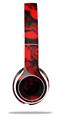 WraptorSkinz Skin Decal Wrap compatible with Beats Solo 2 WIRED Headphones Skulls Confetti Red Skin Only (HEADPHONES NOT INCLUDED)