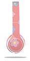 WraptorSkinz Skin Decal Wrap compatible with Beats Solo 2 WIRED Headphones Pastel Flowers on Pink Skin Only (HEADPHONES NOT INCLUDED)