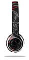 WraptorSkinz Skin Decal Wrap compatible with Beats Solo 2 WIRED Headphones Twisted Garden Gray and Red Skin Only (HEADPHONES NOT INCLUDED)
