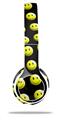 WraptorSkinz Skin Decal Wrap compatible with Beats Solo 2 WIRED Headphones Smileys on Black Skin Only (HEADPHONES NOT INCLUDED)