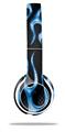 WraptorSkinz Skin Decal Wrap compatible with Beats Solo 2 WIRED Headphones Metal Flames Blue Skin Only (HEADPHONES NOT INCLUDED)