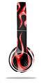 WraptorSkinz Skin Decal Wrap compatible with Beats Solo 2 WIRED Headphones Metal Flames Red Skin Only (HEADPHONES NOT INCLUDED)