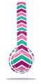 WraptorSkinz Skin Decal Wrap compatible with Beats Solo 2 WIRED Headphones Zig Zag Teal Pink Purple Skin Only (HEADPHONES NOT INCLUDED)