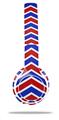 WraptorSkinz Skin Decal Wrap compatible with Beats Solo 2 WIRED Headphones Zig Zag Red White and Blue Skin Only (HEADPHONES NOT INCLUDED)