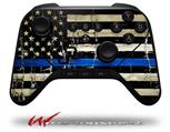 Painted Faded Cracked Blue Line Stripe USA American Flag - Decal Style Skin fits original Amazon Fire TV Gaming Controller (CONTROLLER NOT INCLUDED)