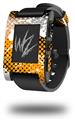 Halftone Splatter White Orange - Decal Style Skin fits original Pebble Smart Watch (WATCH SOLD SEPARATELY)