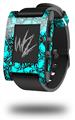 Scattered Skulls Neon Teal - Decal Style Skin fits original Pebble Smart Watch (WATCH SOLD SEPARATELY)