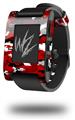WraptorCamo Digital Camo Red - Decal Style Skin fits original Pebble Smart Watch (WATCH SOLD SEPARATELY)