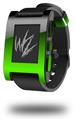 Smooth Fades Green Black - Decal Style Skin fits original Pebble Smart Watch (WATCH SOLD SEPARATELY)