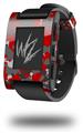 WraptorCamo Old School Camouflage Camo Red - Decal Style Skin fits original Pebble Smart Watch (WATCH SOLD SEPARATELY)