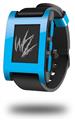 Solid Color Blue Neon - Decal Style Skin fits original Pebble Smart Watch (WATCH SOLD SEPARATELY)