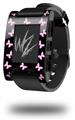 Pastel Butterflies Pink on Black - Decal Style Skin fits original Pebble Smart Watch (WATCH SOLD SEPARATELY)