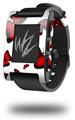 Butterflies Red - Decal Style Skin fits original Pebble Smart Watch (WATCH SOLD SEPARATELY)