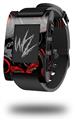 Twisted Garden Gray and Red - Decal Style Skin fits original Pebble Smart Watch (WATCH SOLD SEPARATELY)