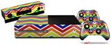 Zig Zag Rainbow - Holiday Bundle Decal Style Skin fits XBOX One Console Original, Kinect and 2 Controllers (XBOX SYSTEM NOT INCLUDED)