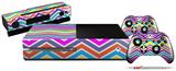 Zig Zag Colors 04 - Holiday Bundle Decal Style Skin fits XBOX One Console Original, Kinect and 2 Controllers (XBOX SYSTEM NOT INCLUDED)