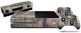 Pastel Abstract Gray and Purple - Holiday Bundle Decal Style Skin fits XBOX One Console Original, Kinect and 2 Controllers (XBOX SYSTEM NOT INCLUDED)