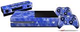 Triangle Mosaic Blue - Holiday Bundle Decal Style Skin fits XBOX One Console Original, Kinect and 2 Controllers (XBOX SYSTEM NOT INCLUDED)