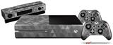 Triangle Mosaic Gray - Holiday Bundle Decal Style Skin fits XBOX One Console Original, Kinect and 2 Controllers (XBOX SYSTEM NOT INCLUDED)