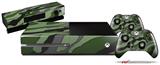 Camouflage Green - Holiday Bundle Decal Style Skin fits XBOX One Console Original, Kinect and 2 Controllers (XBOX SYSTEM NOT INCLUDED)