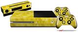 Triangle Mosaic Yellow - Holiday Bundle Decal Style Skin fits XBOX One Console Original, Kinect and 2 Controllers (XBOX SYSTEM NOT INCLUDED)