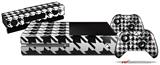 Houndstooth Black and White - Holiday Bundle Decal Style Skin fits XBOX One Console Original, Kinect and 2 Controllers (XBOX SYSTEM NOT INCLUDED)