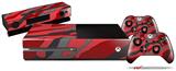 Camouflage Red - Holiday Bundle Decal Style Skin fits XBOX One Console Original, Kinect and 2 Controllers (XBOX SYSTEM NOT INCLUDED)
