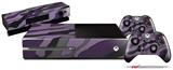 Camouflage Purple - Holiday Bundle Decal Style Skin fits XBOX One Console Original, Kinect and 2 Controllers (XBOX SYSTEM NOT INCLUDED)
