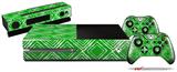 Wavey Green - Holiday Bundle Decal Style Skin fits XBOX One Console Original, Kinect and 2 Controllers (XBOX SYSTEM NOT INCLUDED)