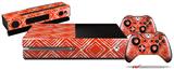 Wavey Red - Holiday Bundle Decal Style Skin fits XBOX One Console Original, Kinect and 2 Controllers (XBOX SYSTEM NOT INCLUDED)