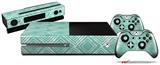 Wavey Seafoam Green - Holiday Bundle Decal Style Skin fits XBOX One Console Original, Kinect and 2 Controllers (XBOX SYSTEM NOT INCLUDED)