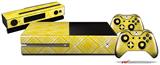 Wavey Yellow - Holiday Bundle Decal Style Skin fits XBOX One Console Original, Kinect and 2 Controllers (XBOX SYSTEM NOT INCLUDED)