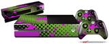 Halftone Splatter Hot Pink Green - Holiday Bundle Decal Style Skin fits XBOX One Console Original, Kinect and 2 Controllers (XBOX SYSTEM NOT INCLUDED)