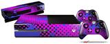 Halftone Splatter Blue Hot Pink - Holiday Bundle Decal Style Skin fits XBOX One Console Original, Kinect and 2 Controllers (XBOX SYSTEM NOT INCLUDED)
