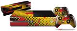 Halftone Splatter Yellow Red - Holiday Bundle Decal Style Skin fits XBOX One Console Original, Kinect and 2 Controllers (XBOX SYSTEM NOT INCLUDED)