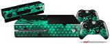 HEX Seafoan Green - Holiday Bundle Decal Style Skin fits XBOX One Console Original, Kinect and 2 Controllers (XBOX SYSTEM NOT INCLUDED)