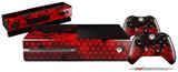 HEX Red - Holiday Bundle Decal Style Skin fits XBOX One Console Original, Kinect and 2 Controllers (XBOX SYSTEM NOT INCLUDED)