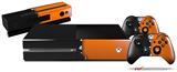 Ripped Colors Black Orange - Holiday Bundle Decal Style Skin fits XBOX One Console Original, Kinect and 2 Controllers (XBOX SYSTEM NOT INCLUDED)