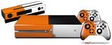 Ripped Colors Orange White - Holiday Bundle Decal Style Skin fits XBOX One Console Original, Kinect and 2 Controllers (XBOX SYSTEM NOT INCLUDED)