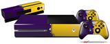 Ripped Colors Purple Yellow - Holiday Bundle Decal Style Skin fits XBOX One Console Original, Kinect and 2 Controllers (XBOX SYSTEM NOT INCLUDED)