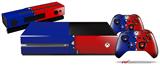 Ripped Colors Blue Red - Holiday Bundle Decal Style Skin fits XBOX One Console Original, Kinect and 2 Controllers (XBOX SYSTEM NOT INCLUDED)