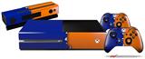 Ripped Colors Blue Orange - Holiday Bundle Decal Style Skin fits XBOX One Console Original, Kinect and 2 Controllers (XBOX SYSTEM NOT INCLUDED)